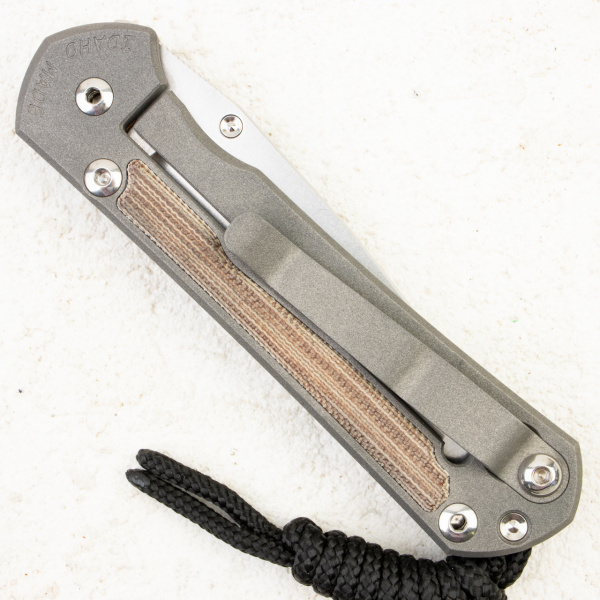 Нож Chris Reeve Small Sebenza 31 Inlay, CPM MagnaCut, Titanium / Natural Canvas Micarta Handle - складной туристические ножи из стали