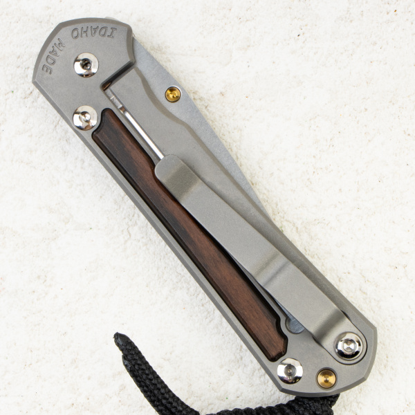 Нож Chris Reeve Small Sebenza 31 Inlay, Polished CPM MagnaCut, Titanium/Macassar Ebony Handle, S31-1140