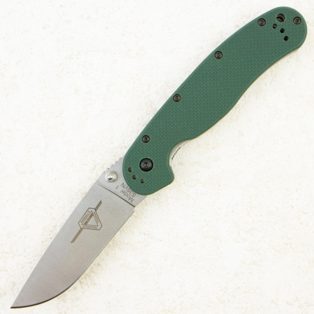 Нож Ontario GS RAT 1, S35VN, Stonewash, Green G10, 8992