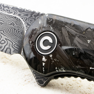 Нож CIVIVI Elementum, Damascus, Shredded Carbon Fiber Black / Silver, C907C-DS2 - складной туристические ножи из стали Нож CIVIVI Elementum, Damascus, Shredded Carbon Fiber Black / Silver, C907C-DS2 - складной туристические ножи из стали
