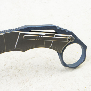 Нож WE Knife Tayra, Stonewashed, M390, Titanium Gray/Blue Handle, WE24069-2 Нож WE Knife Tayra, Stonewashed, M390, Titanium Gray/Blue Handle, WE24069-2