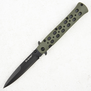 Нож Cold Steel Ti-Lite 4, AUS-8A Black, Zy-Ex OD Green, CS-26SP-ODBK - складной туристические ножи из стали Нож Cold Steel Ti-Lite 4, AUS-8A Black, Zy-Ex OD Green, CS-26SP-ODBK - складной туристические ножи из стали