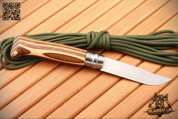 Нож Opinel №8, Нержавеющая сталь, Берёза, Коричневый - складной туристические ножи из стали