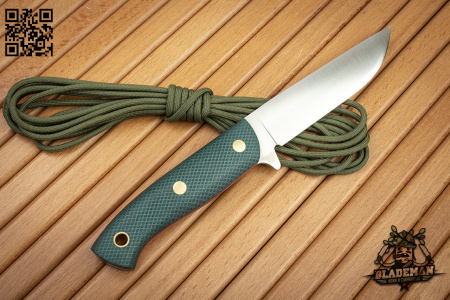 Нож Южный Крест F5, N690, Конвекс, Микарта изумрудная, Насечка - купить в интернет-магазине Blademan