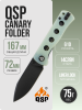 Нож QSP Canary Folder, 14C28N, Jade G10 Handle, QS150-E2