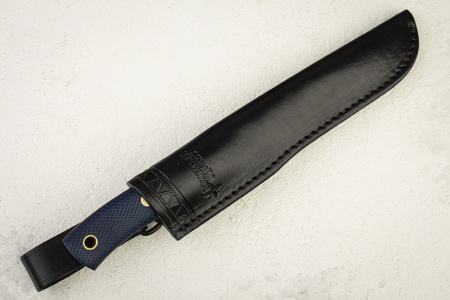 Нож Южный Крест ТКК, N690, Микарта Синяя, Насечка - купить в интернет-магазине Blademan