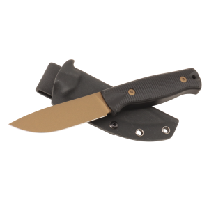 Нож HOT Knife Hoot, Cerakote Bronze, D2, G10 Black Handle, Kydex