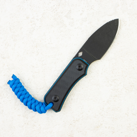 Шейный нож Baby Banter Fixed Blade, Black Stonewashed, Nitro-V, G10 Black/Blue Handle, C23045-1