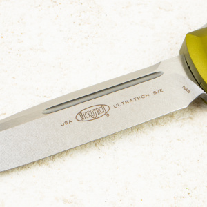 Нож Microtech Ultratech, Stonewash, M390, Aluminum Green, 121-10 OD