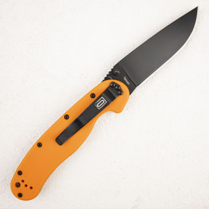 Нож Ontario Rat 1, AUS-8, Black, Orange Nylon, 8846OR - складной туристические ножи из стали Нож Ontario Rat 1, AUS-8, Black, Orange Nylon, 8846OR - складной туристические ножи из стали