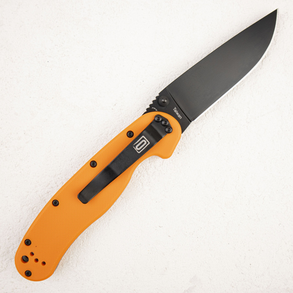 Нож Ontario Rat 1, AUS-8, Black, Orange Nylon, 8846OR