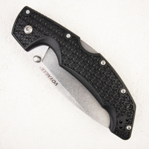 Нож Cold Steel Voyager Large, AUS-10A, Griv-Ex Black, CS29AB - складной туристические ножи из стали