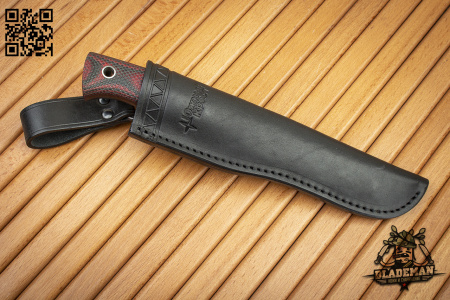 Нож Южный Крест Джек Эксперт, N690, Конвекс, Микарта черно-красная, Насечка - купить в интернет-магазине Blademan