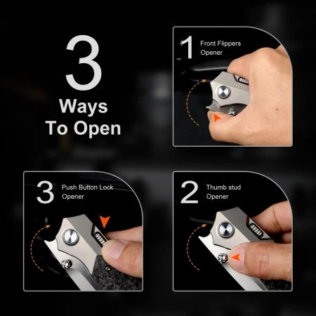 Нож Remette Meteor, M390, Titanium/Carbon Black Handle, RTPT-E