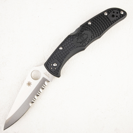 Нож Spyderco Endura 4, VG-10 Serrated, Black, C10PSBK