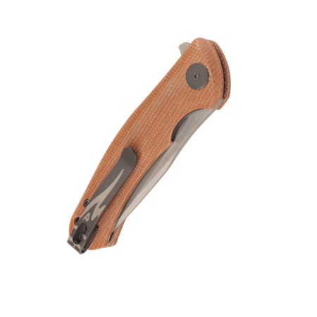 Нож Petrified Fish Warrior, Satin, K110, Micarta Brown Handle, PF949XKM-K110