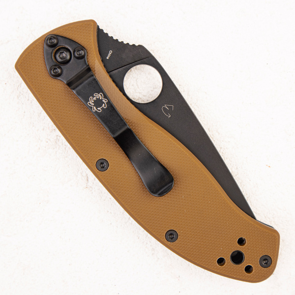 Нож Spyderco Tenacious, 122GPBBN, 8Cr13MoV, G10 Brown - складной туристические ножи из стали
