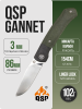 Нож QSP Gannet, 154CM, Carbon Bolster/Linen Micarta Green Нож QSP Gannet, 154CM, Carbon Bolster/Linen Micarta Green