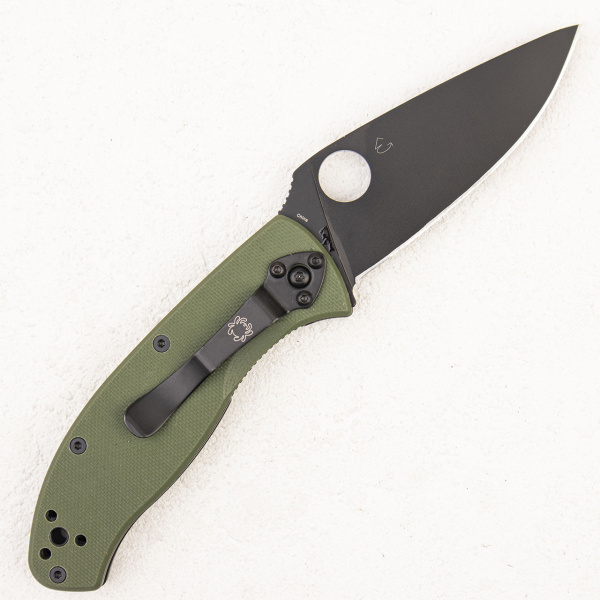 Нож Spyderco Tenacious, 122GPBGR, Black Blade, Green - складной туристические ножи из стали