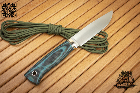 Нож Южный Крест Компаньон Эксперт, N690, Микарта черно-синяя, Насечка - купить в интернет-магазине Blademan