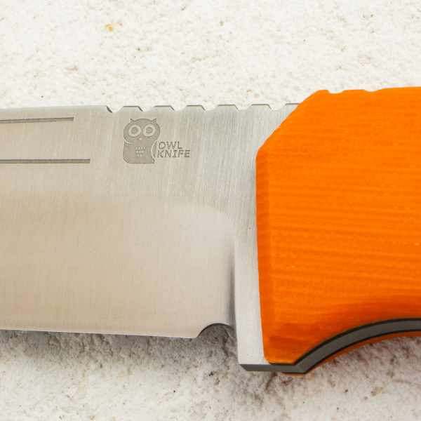 Нож OWL Barn F, N690 Cryo, G10 OR/BK, Kydex BK/CL