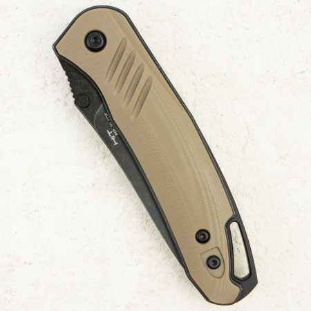 Mr.Blade HIT, D2, Black Stonewash, G10 Tan Mr.Blade HIT, D2, Black Stonewash, G10 Tan
