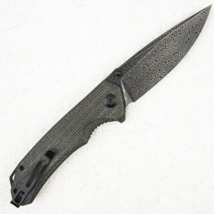 Нож CIVIVI Brazen, Damascus, Micarta Dark Green - складной туристические ножи из стали Нож CIVIVI Brazen, Damascus, Micarta Dark Green - складной туристические ножи из стали