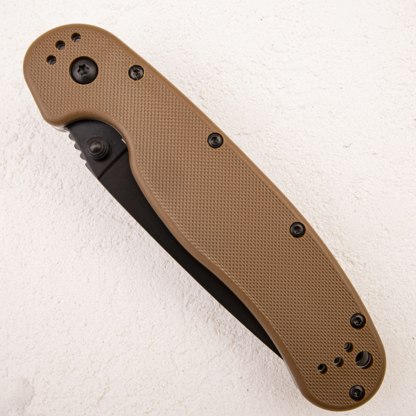 Нож Ontario Rat 1, AUS-8, Black, Coyote Brown Nylon, 8846CB - купить в интернет-магазине Blademan