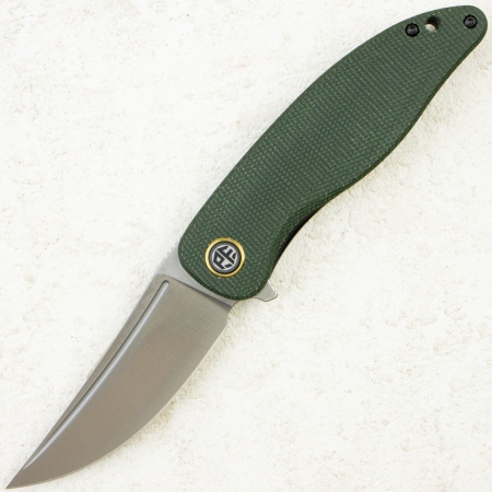 Нож Petrified Fish Simum, Satin, K110, Micarta Green Handle, PFP06GRMS Нож Petrified Fish Simum, Satin, K110, Micarta Green Handle, PFP06GRMS