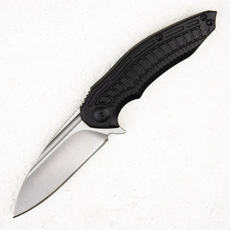 Нож Brous Blades Bionic Flipper, D2 Stonewashed, Aluminium Black, BRB53